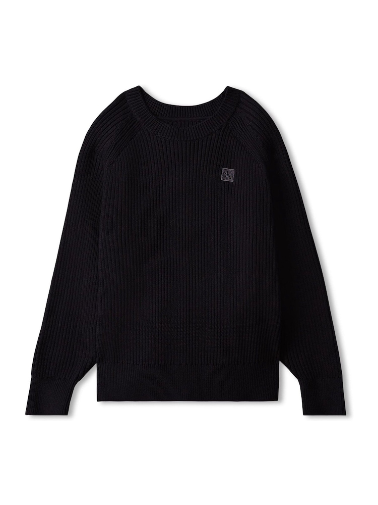 Calvin Klein PVH Black Knit Raglan Jumper - Image 6 of 6 Calvin Klein PVH Black Knit Raglan Jumper - Image 6 of 6