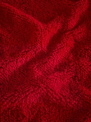 Red Soft Teddy Fleece Duvet Cover and Pillowcase Set - Image 3 of 4