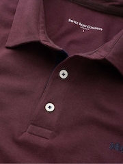 Sarkans - Savile Row Company klasiska piegriezuma kokvilnas pikē polo krekls ar īsām piedurknēm - Attēls 4 no 4