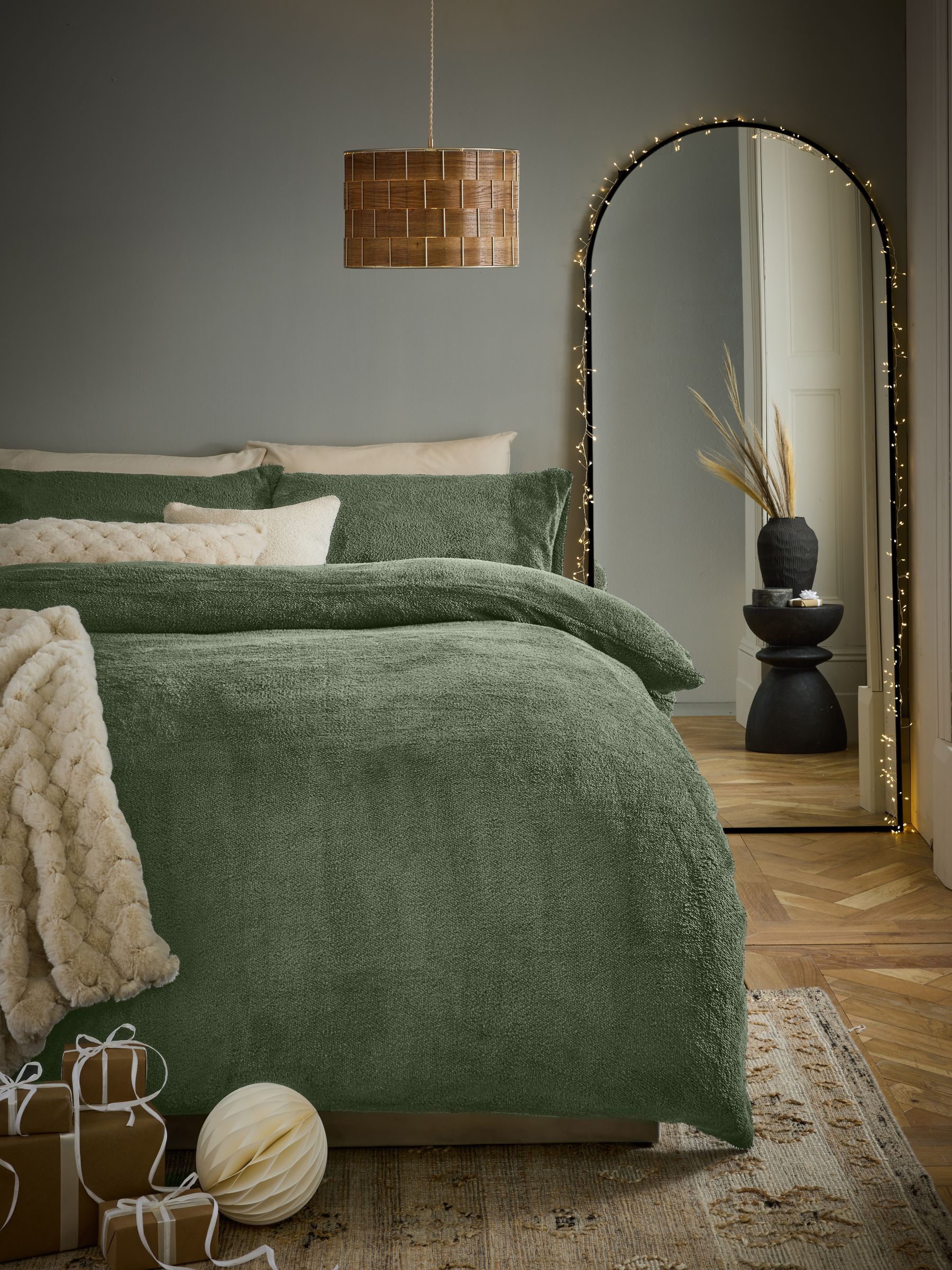 Soft Teddy Fleece Duvet Cover and Pillowcase Set from Next Lithuania