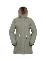 Mountain Warehouse Green Womens Acorn Borg Lined Padded Waterproof Parka - Image 1 of 1
