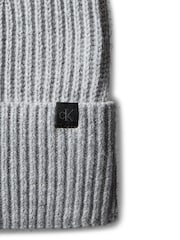 Calvin Klein Grey Ribbed Beanie - Image 3 of 3