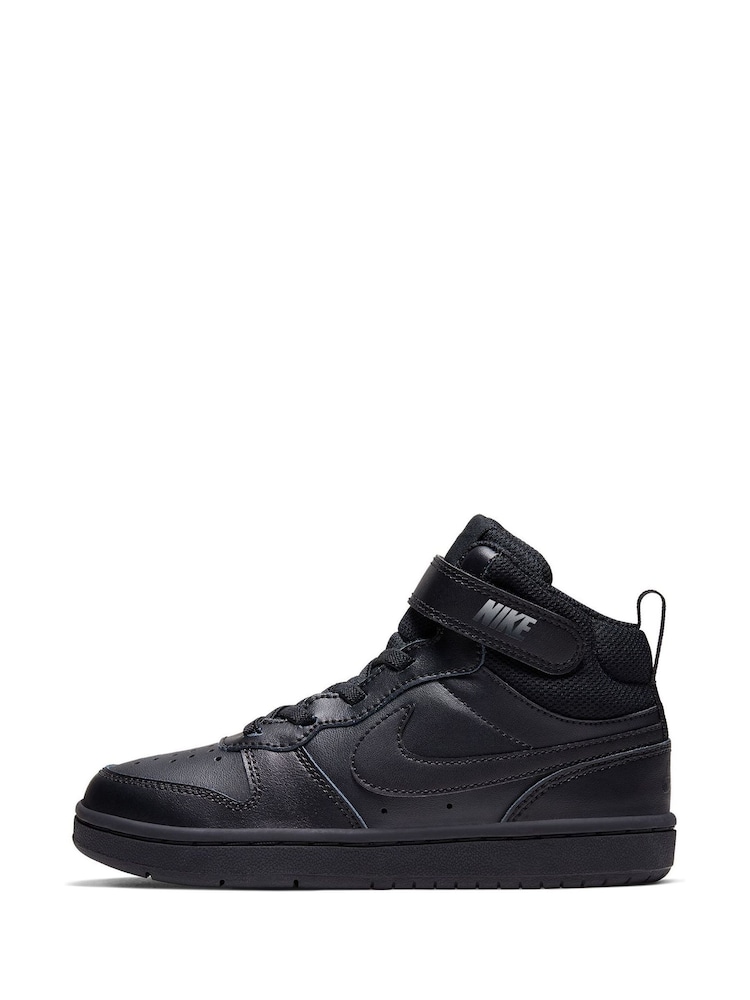 Schwarz - Nike Junior Court Borough Mittelhohe Turnschuhe - Bild 2 von 6 Schwarz - Nike Junior Court Borough Mittelhohe Turnschuhe - Bild 2 von 6