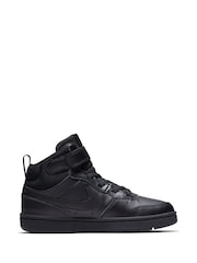 Nike Black Junior Court Borough Mid Trainers - Image 3 of 6