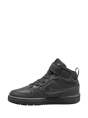 Nike Black Junior Court Borough Mid Trainers - Image 4 of 6