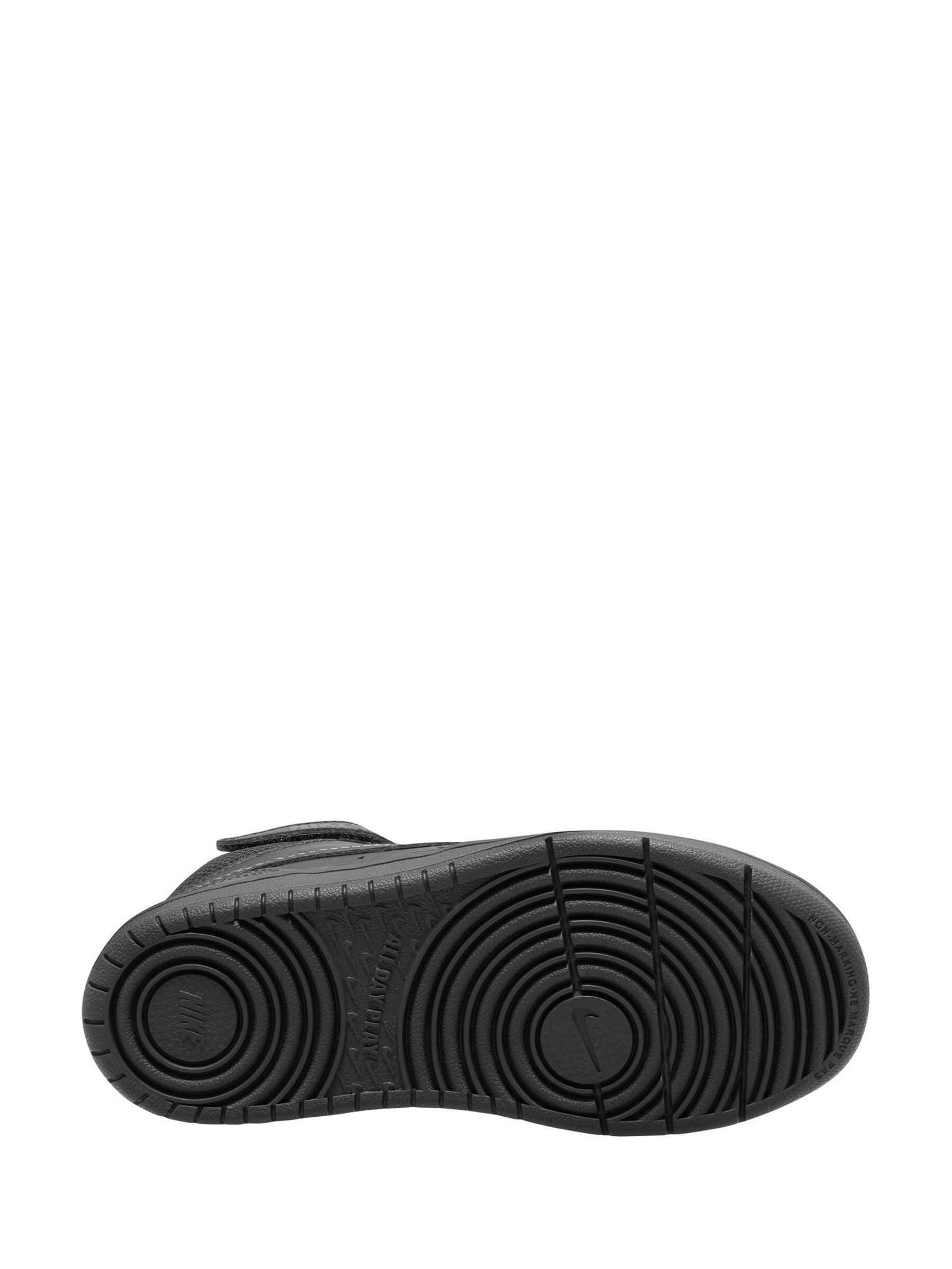 nike black court borough mid junior trainers