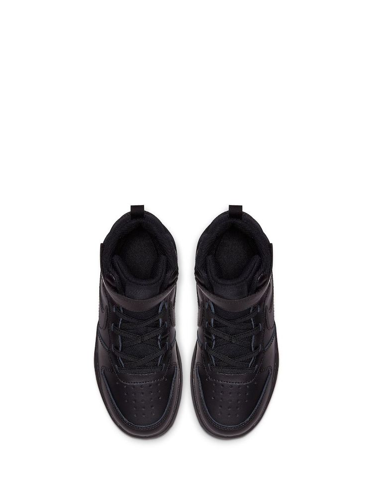 Schwarz - Nike Junior Court Borough Mittelhohe Turnschuhe - Bild 6 von 6 Schwarz - Nike Junior Court Borough Mittelhohe Turnschuhe - Bild 6 von 6