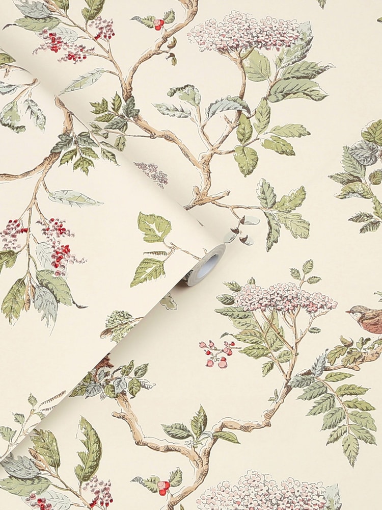 Buy Laura Ashley Natural Elderwood 10M Wallpaper from the Next UK