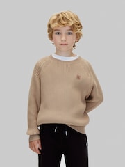 Calvin Klein Blue Knit Raglan Jumper - Image 1 of 5