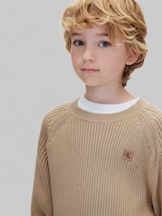 Calvin Klein Blue Knit Raglan Jumper - Image 4 of 5