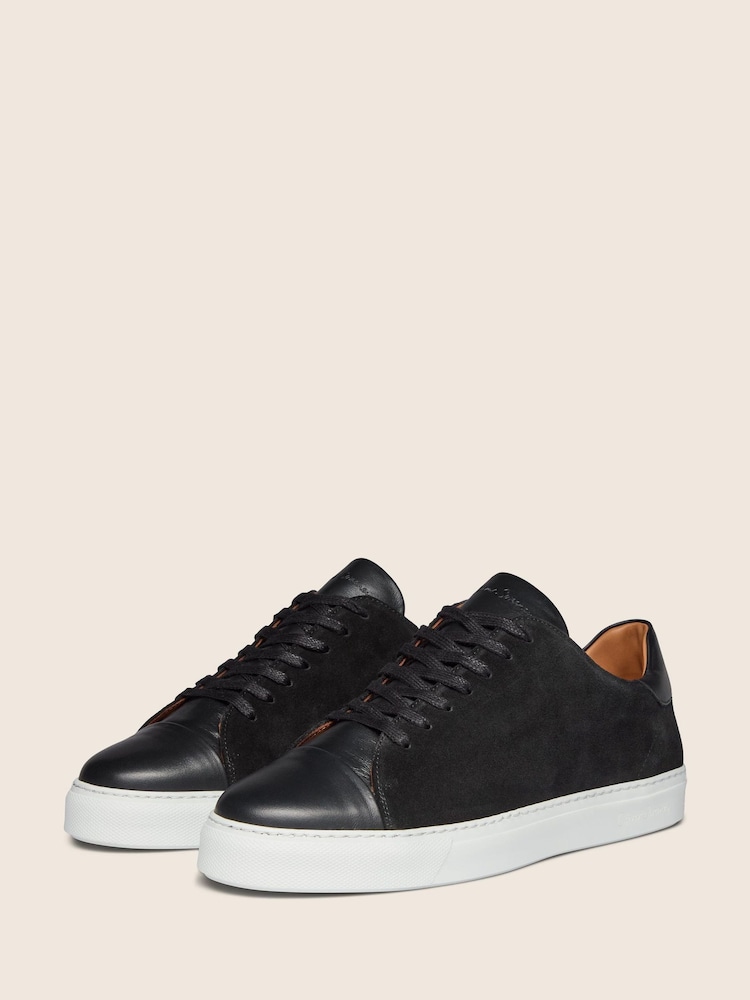 Oliver Sweeney Black Calf Suede/Leather Cupsole Trainers - Image 1 of 7 Oliver Sweeney Black Calf Suede/Leather Cupsole Trainers - Image 1 of 7