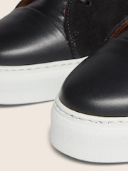 Oliver Sweeney Black Calf Suede/Leather Cupsole Trainers - Image 6 of 7