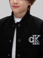 Calvin Klein Felt Varsity Bomber Jacket - Bild 4 von 5