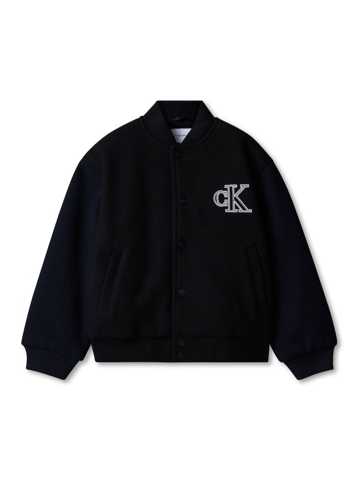 Calvin Klein Felt Varsity Bomber Jacket - Bild 5 von 5 Calvin Klein Felt Varsity Bomber Jacket - Bild 5 von 5