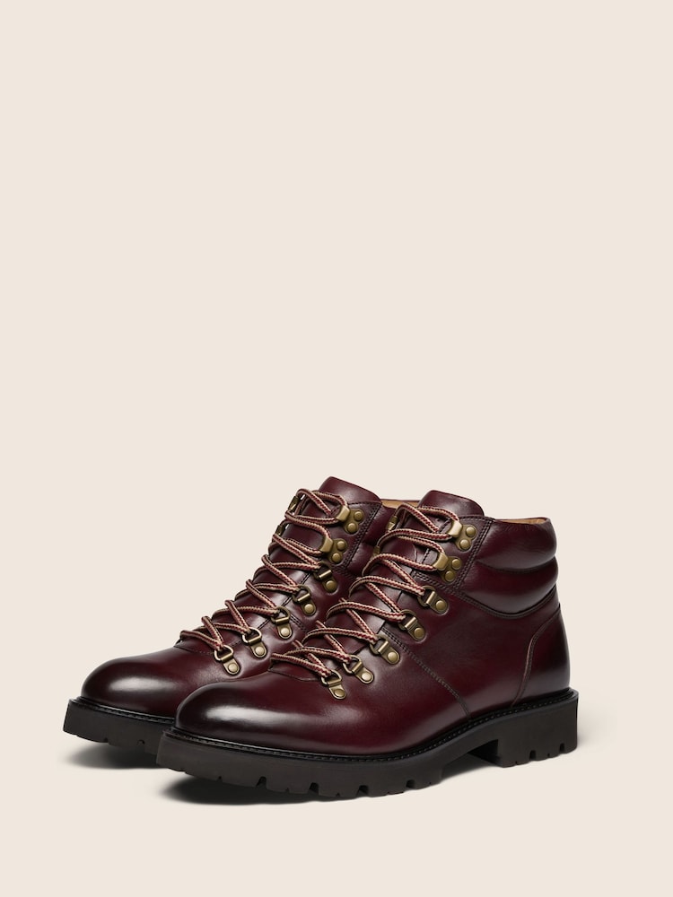 Oliver Sweeney Red Calf Leather Hiker Boots - Image 2 of 6 Oliver Sweeney Red Calf Leather Hiker Boots - Image 2 of 6