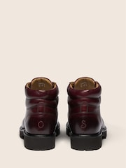 Oliver Sweeney Red Calf Leather Hiker Boots - Image 3 of 6