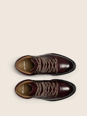 Oliver Sweeney Red Calf Leather Hiker Boots - Image 4 of 6