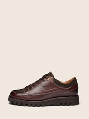 Oliver Sweeney Brown Hand Finished Calf Leather Hybrid Trainers - Image 2 of 6
