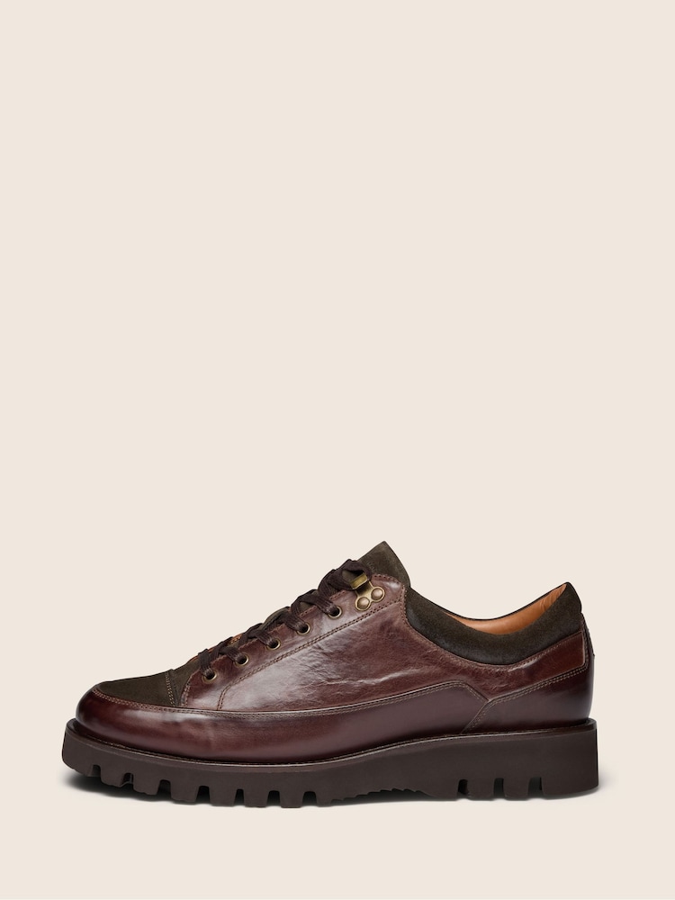 Oliver Sweeney Brown Hand Finished Calf Leather Hybrid Trainers - Image 2 of 6 Oliver Sweeney Brown Hand Finished Calf Leather Hybrid Trainers - Image 2 of 6