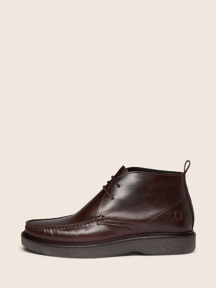 Oliver Sweeney Brown Pull Up Calf Leather Moccasin Boots - Image 2 of 6 Oliver Sweeney Brown Pull Up Calf Leather Moccasin Boots - Image 2 of 6