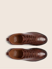 Oliver Sweeney Brown Hand Finished Calf Leather Retro Trainers - Image 5 of 6