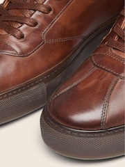 Oliver Sweeney Brown Hand Finished Calf Leather Retro Trainers - Image 6 of 6
