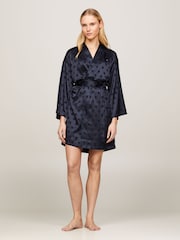 Tommy Hilfiger Blue Logo Lace Print Kimono - Image 1 of 5