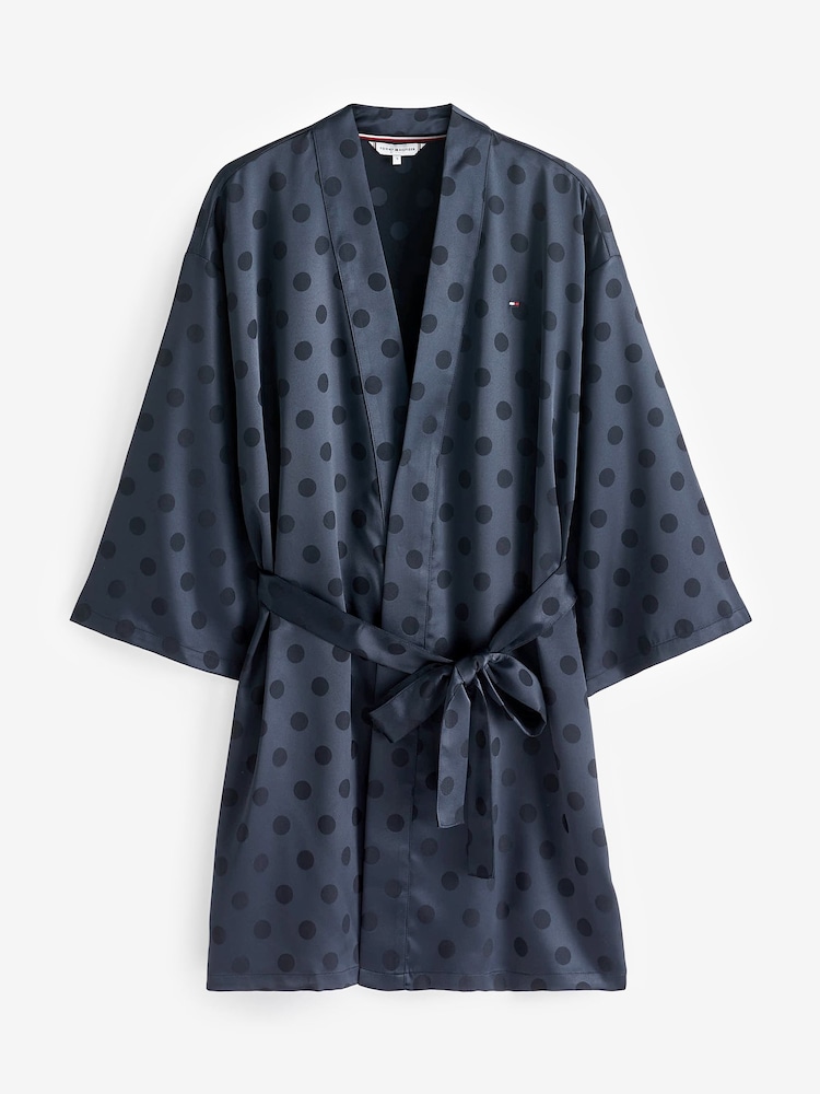 Tommy Hilfiger Blue Logo Lace Print Kimono - Image 5 of 5