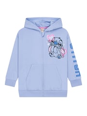 Character Blue Disney Lilo & Stitch Zip Through Hoodie With Back Print - Image 3 of 6