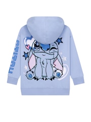Character Blue Disney Lilo & Stitch Zip Through Hoodie With Back Print - Image 4 of 6