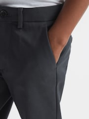 Reiss Steel Blue Eastbury 3-9 yrs Slim Fit Chinos - Image 4 of 8