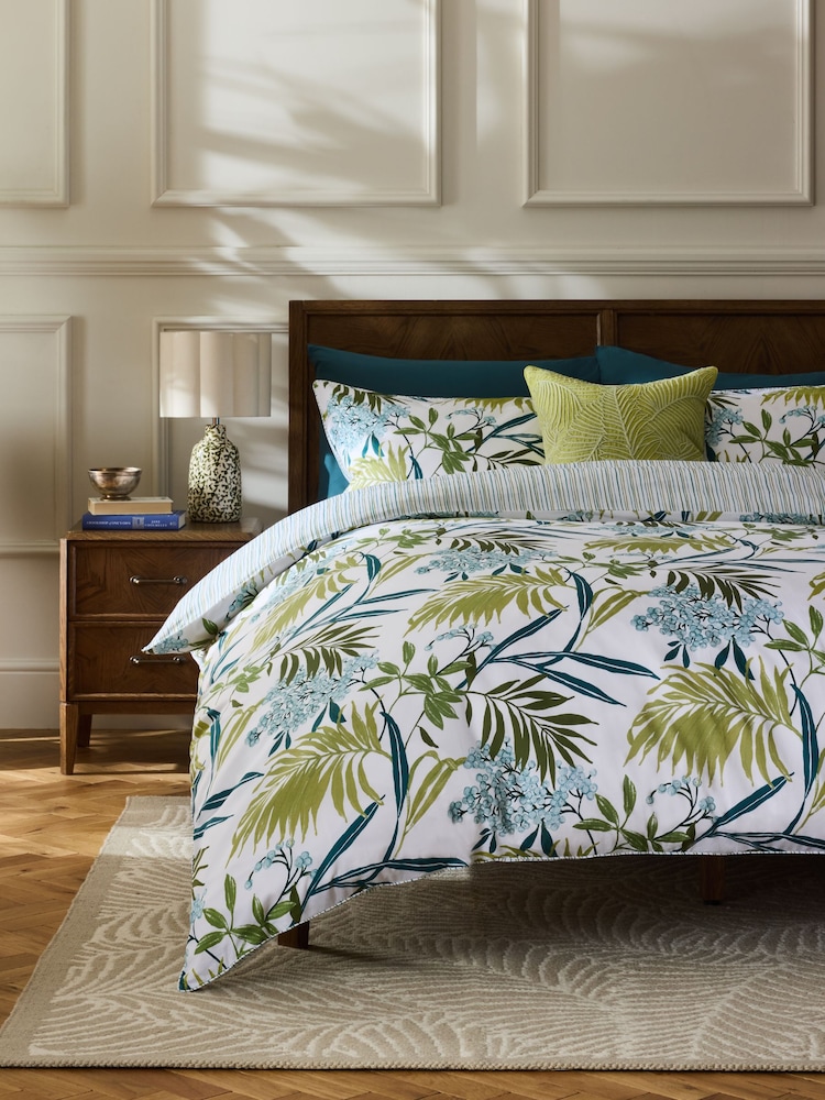 Nina Campbell Multi Nassau 300 Thread Count Duvet Cover and Pillowcase Set - Image 1 of 4