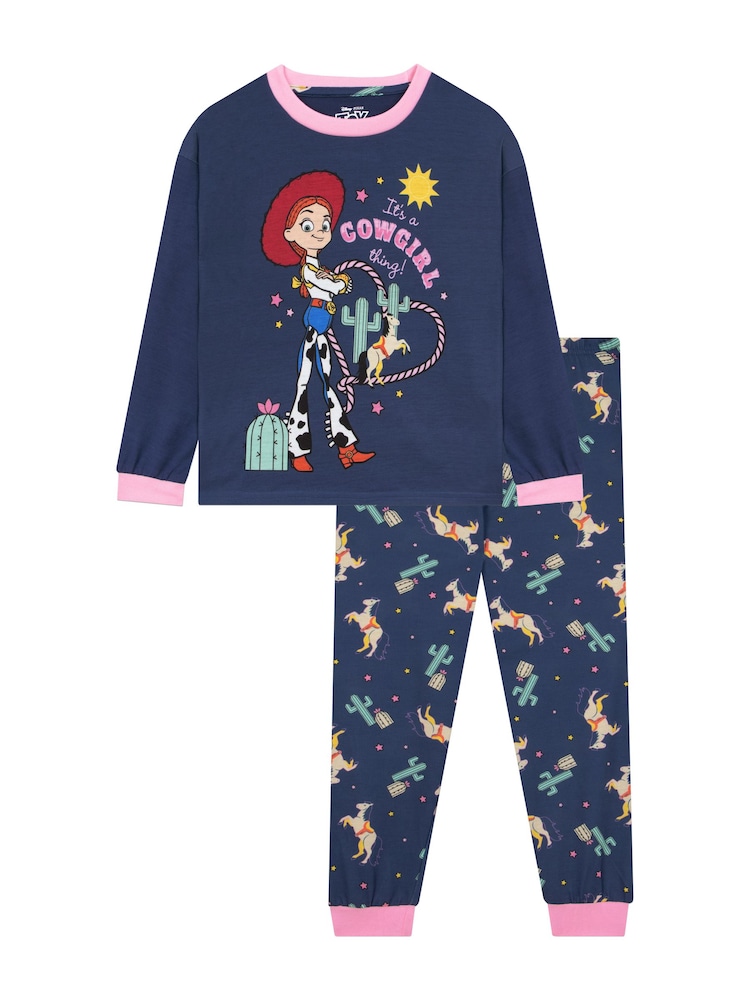 Character Blue Disney Toy Story Jessie It's A Cowgirl Thing Pyjamas - Image 1 of 7 Character Blue Disney Toy Story Jessie It's A Cowgirl Thing Pyjamas - Image 1 of 7
