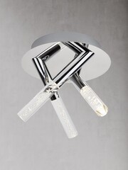 Searchlight Chrome Fizz 3 Light Bathroom Flush Pendant - Image 2 of 4