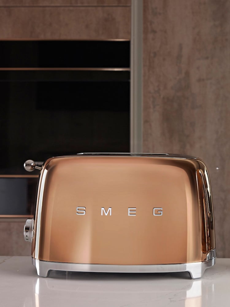 Smeg Rose Gold 2 Slice Toaster - Image 1 of 4