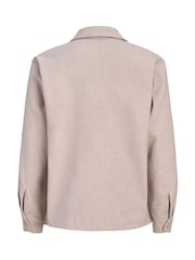 JACK & JONES Cream Button Down Overshirt - Image 6 of 8