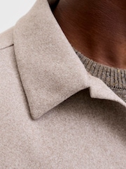 JACK & JONES Cream Button Down Overshirt - Image 7 of 8