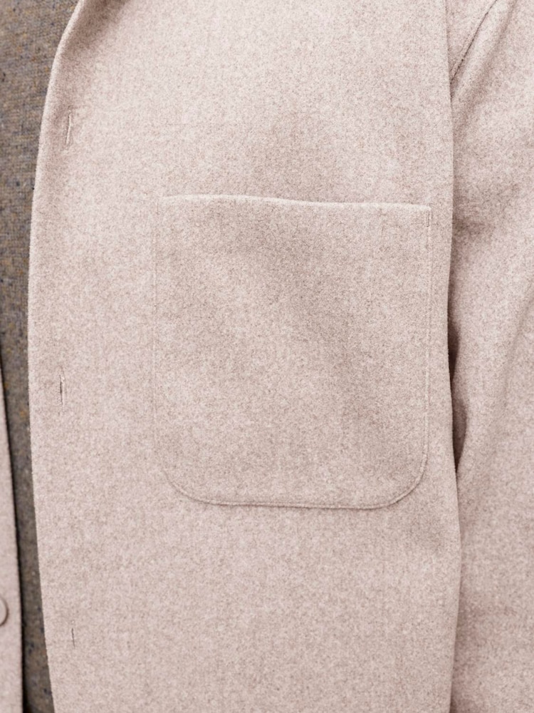 JACK & JONES Cream Button Down Overshirt - Image 8 of 8 JACK & JONES Cream Button Down Overshirt - Image 8 of 8