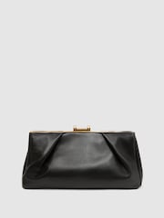 Reiss Black Madison Leather Clutch Bag - Image 2 of 6