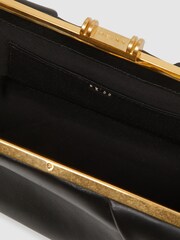 Reiss Black Madison Leather Clutch Bag - Image 3 of 6
