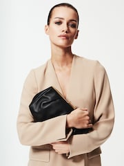 Reiss Black Madison Leather Clutch Bag - Image 6 of 6