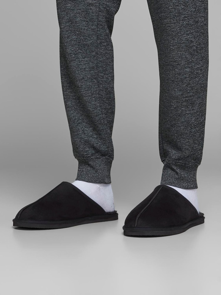 Svart - JACK & JONES Microfiber Mule Slippers - Bilde 1 av 7