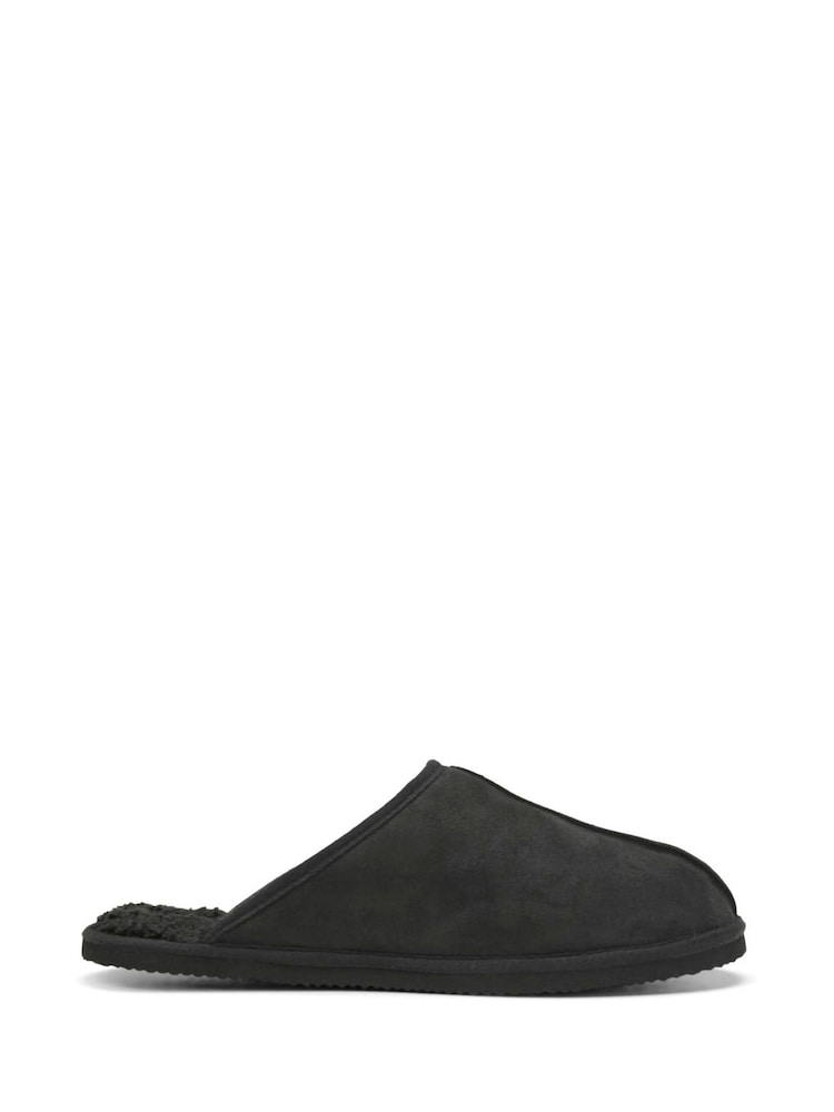 Svart - JACK & JONES Microfiber Mule Slippers - Bilde 2 av 7