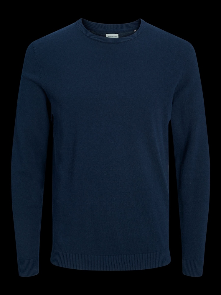 JACK & JONES Blue Crew Neck Knitted Jumper - Image 7 of 7 JACK & JONES Blue Crew Neck Knitted Jumper - Image 7 of 7