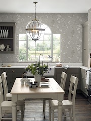 Laura Ashley Steel Elderwood 10M Wallpaper - Image 1 of 4