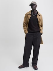 JACK & JONES Black Wide Fit Smart Trousers - Image 2 of 7