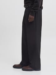 JACK & JONES Black Wide Fit Smart Trousers - Image 4 of 7