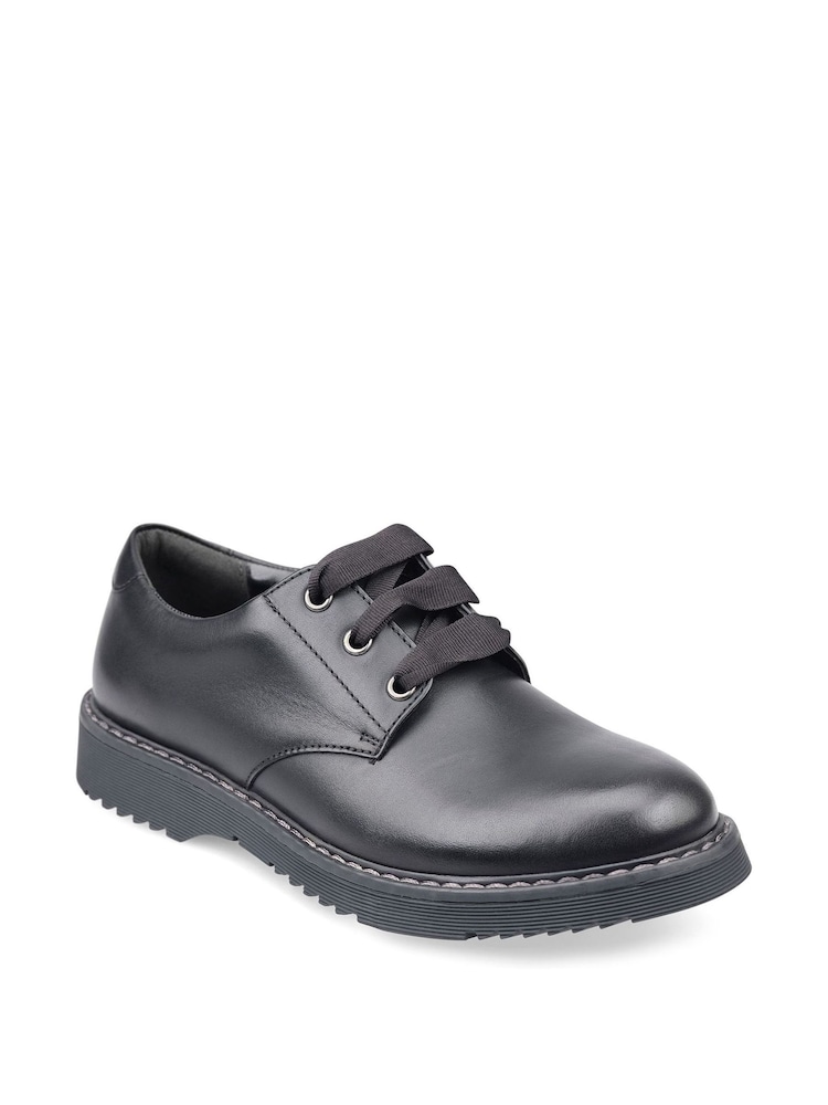 Черная кожа - Start-Rite Impact Lace Up Black Leather School Shoes - Image 2 of 5
