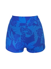 Pour Moi Blue Tropical Maui High Waist Shorts - Image 3 of 4
