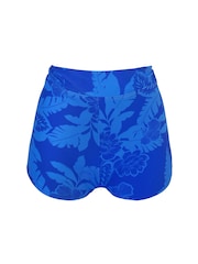 Pour Moi Blue Tropical Maui High Waist Shorts - Image 4 of 4